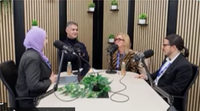 Gravação do episódio do podcast do LIRES no estúdio
